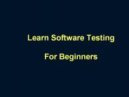 Learn Software Testing For Beginners