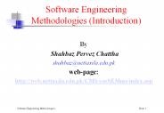 Software Engineering Methodologies (Introduction)