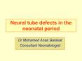 Neural tube defects in the neonatal period PowerPoint PPT Presentation