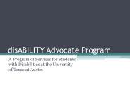 disABILITY Advocate Program