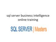 MSBI ONLINE TRAINING (www.sqlservermasters.com)