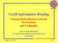 Vet2B Information Briefing PowerPoint PPT Presentation