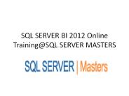 Microsoft Business Intelligence(www.sqlservermasters.com)