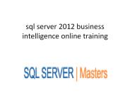 SQL Server 2008 R2 Business Intelligence online Training