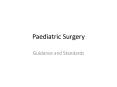 Paediatric Surgery PowerPoint PPT Presentation