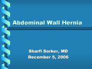 Abdominal Wall Hernia