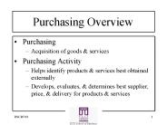 Purchasing Overview