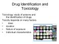 Drug Identification and Toxicology PowerPoint PPT Presentation