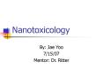 Nanotoxicology PowerPoint PPT Presentation