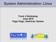 System Administration: Linux
