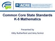 Common Core State Standards K-5 Mathematics