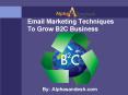 Email Marketing Techniques To Grow B2C Business PowerPoint PPT Presentation