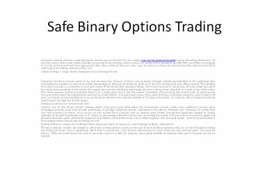 opciones binarias estrategias