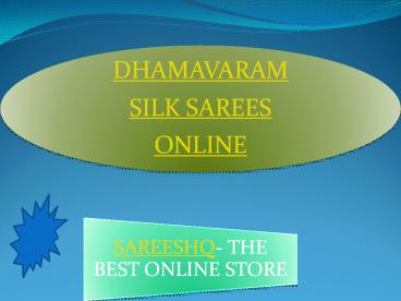 DHARMAVARAM SILK SAREES ONLINE