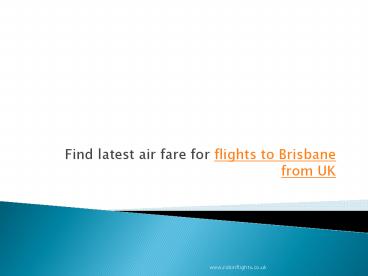 Cheap flights to Brisbane Australia