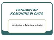 PENGANTAR KOMUNIKASI DATA