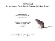 HANTAVIRUS An Increasing Public Health Concern in Urban Areas.