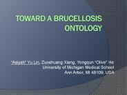 Toward a Brucellosis ontology