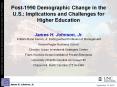Post-1990 Demographic Change in the U.S.: Implications and Challenges for Higher Education PowerPoint PPT Presentation