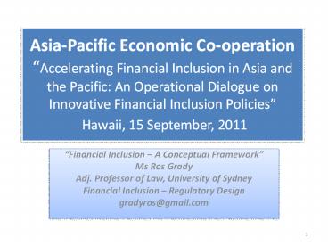 Asia-Pacific Economic Co-operation 