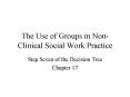 The Use of Groups in Non-Clinical Social Work Practice PowerPoint PPT Presentation
