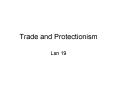 Trade and Protectionism PowerPoint PPT Presentation
