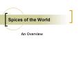 Spices of the World PowerPoint PPT Presentation