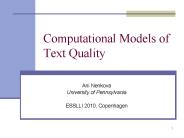 Computational Models of Text Quality