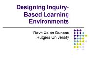 Designing Inquiry-Based Learning Environments