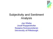 Subjectivity and Sentiment Analysis