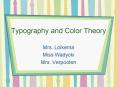 Typography and Color Theory PowerPoint PPT Presentation