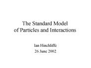 The Standard Model of Particles and Interactions