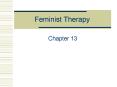 Feminist Therapy PowerPoint PPT Presentation
