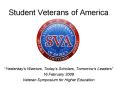 Student Veterans of America PowerPoint PPT Presentation
