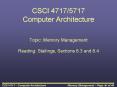 CSCI 4717/5717 Computer Architecture PowerPoint PPT Presentation