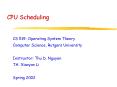 CPU Scheduling PowerPoint PPT Presentation