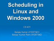 Scheduling in Linux and Windows 2000