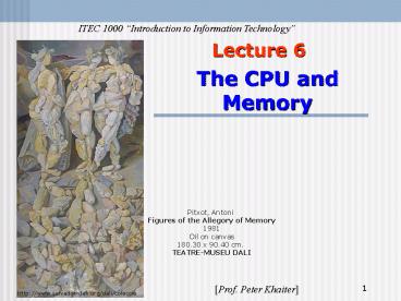 The CPU and Memory presentation | free to view