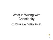 What is Wrong with Christianity