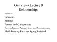 Overview- Lecture 9 Relationships PowerPoint PPT Presentation