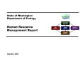 State of Washington Department of Ecology  Human Resource Management Report PowerPoint PPT Presentation
