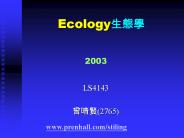 Ecology???