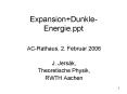 Expansion Dunkle-Energie.ppt PowerPoint PPT Presentation