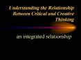 Understanding the Relationship Between Critical and Creative Thinking PowerPoint PPT Presentation