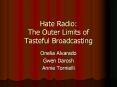 Hate Radio: The Outer Limits of Tasteful Broadcasting PowerPoint PPT Presentation
