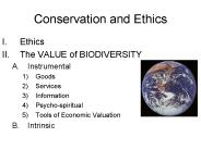 Conservation and Ethics