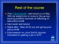 Rest of the course PowerPoint PPT Presentation