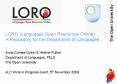 LORO (Languages Open Resources Online): A Repository for the Department of Languages PowerPoint PPT Presentation