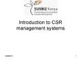 Introduction to CSR management systems PowerPoint PPT Presentation
