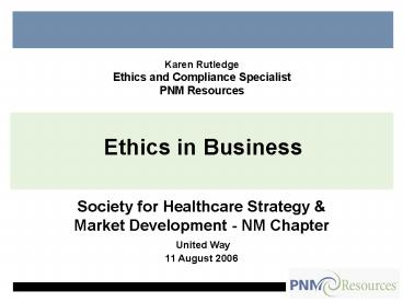 Ethics in Business